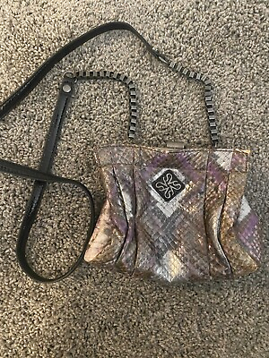 #ad 4 Small Leather Crossbody Purses Simply Vera Reed MAZE Excellent Condition