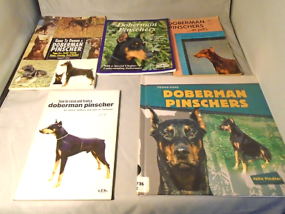 #ad Lot Of 5 Doberman Pinscher Books