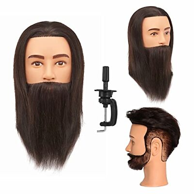 #ad Hairingrid Male Mannequin Head 100% Human Hair Hairdresser Cosmetology...