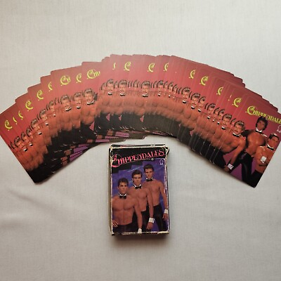#ad Vintage 80s Chippendales Playing Cards 52 Deck Cards EUC