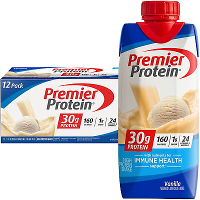 #ad Premier Protein Shake Vanilla 30g Protein 11 fl oz 12 Ct