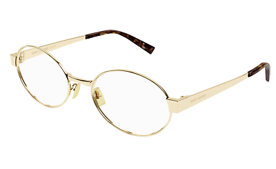 #ad Frames Eyeglasses Saint Laurent Sl 692 Opt 002 Gold Oval Unisex
