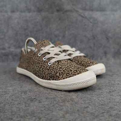 #ad Mad Love Shoes Womens 7 Sneakers Leopard Print Slip On Casual Flats Lennie Brown