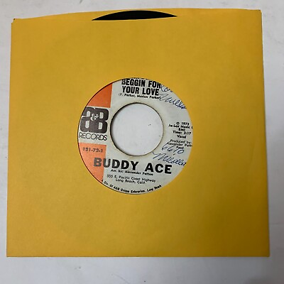 #ad Buddy Ace: Begging For Your Love 45 RPM Vinyl 1972 Funky Ramp;B VG