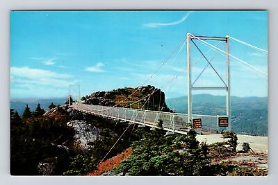 #ad NC North Carolina Mile High Suspension Bridge Vintage Postcard