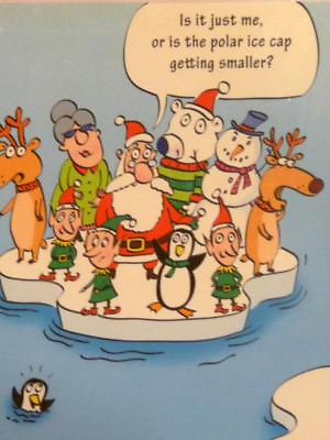 #ad Paper Magic Funny Global Warming Christmas Cards the Polar Ice Cap is Shrinking
