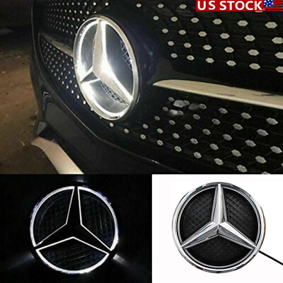 #ad Illuminated Car Led Grille Logo Emblem Star Light Badge For MercedesBenz GLC GLE