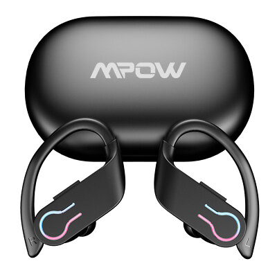 #ad Mpow Wireless Bluetooth Headset TWS Earphones Earbuds Stereo Headphones Ear Hook