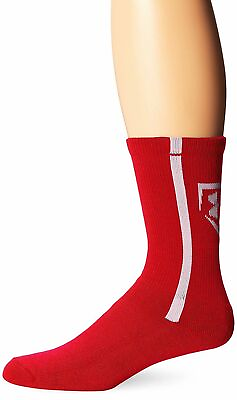 #ad Under Armour Baseball Crew Socks Red U414 Men#x27;s Size L