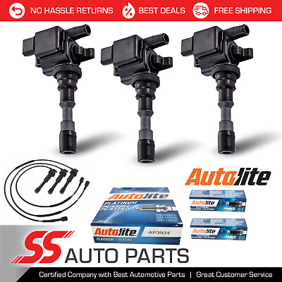 #ad Autolite Platinum Spark Plug Engine Ignition Coil Wire For Kia Amanti 3.5L V6