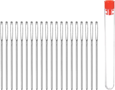 #ad 20Pcs Large Eye Blunt Sewing Needles 2Mm Dia Darning Needles Stainless Steel Tap