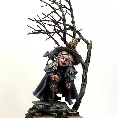 #ad 58mm Resin Old Witch Fantasy ONLY FIGURE Unpainted Unassembled A 1630