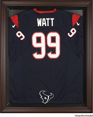 #ad Texans Brown Framed Logo Jersey Display Case Fanatics Authentic