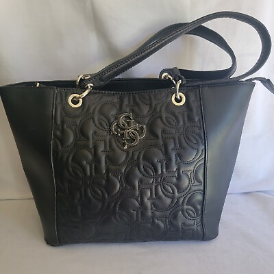 #ad Guess Ladies Large Black Kamryn Tote Handbag Faux Leather Purse
