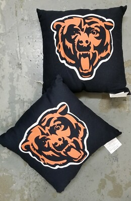 #ad 2 PACK CHICAGO BEARS DECORATIVE THROW PILLOWS 15X15