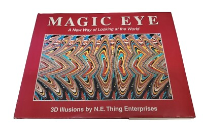 #ad Vintage 1993 Magic Eye Book 3D Optical Illusion Hidden Art Brain Trick Hardcover
