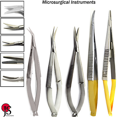 #ad Microsurgery Castroviejo Needle Holder Micro Noyes Spring Scissors Surgical