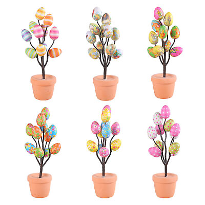 #ad Easter Egg Tree Tabletop Decor Cartoon Ornament for Holiday Cute Home Decoration