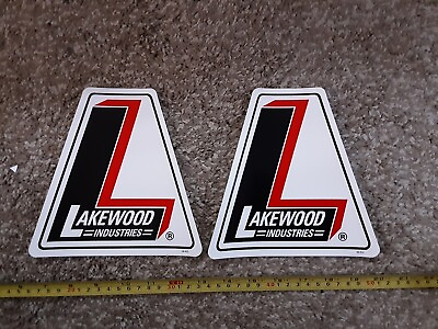 #ad 2 Vintage Lakewood Bellhousing Racing Decals Stickers NHRA NASCAR Traction Bars