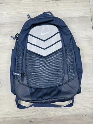 #ad Nike Max Air Vapor Large Backpack Blue Gray White Swoosh Book Bag Laptop