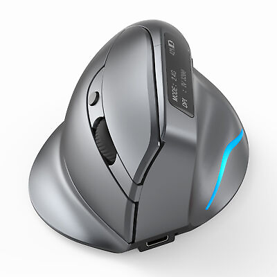 #ad Ergonomic Optical Vertical Mouse 8 Keys Wireless Mice 2.4GHz 3200DPI for PC S2U0