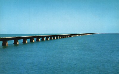 #ad Postcard FL Seven Mile Bridge Overseas Highway to Key West Vintage PC J1760