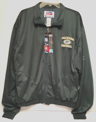 #ad GREEN BAY PACKERS Football Vintage NFL Pro Line Full Zip Logo Jacket NFC L New