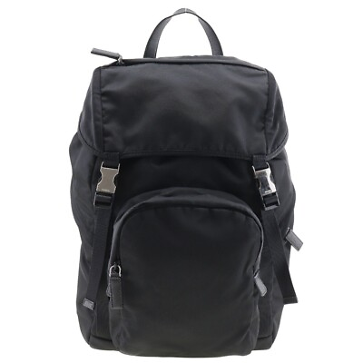 #ad PRADA Backpack Daypack 2VZ135 NERO Nylon unisex