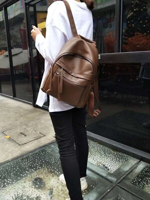 #ad Genuine leather backpack for women simple cowhide genuine leather backpack
