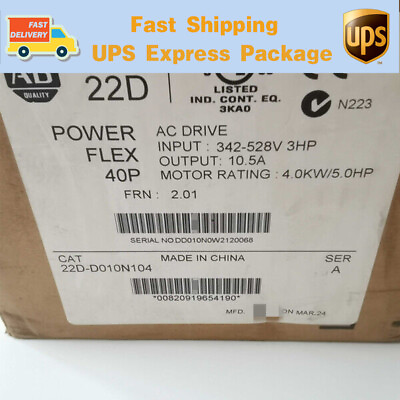 #ad Allen Bradley 22D D010N104 AB PowerFlex 40P 4KW 5 HP AC Drive Express Shipping