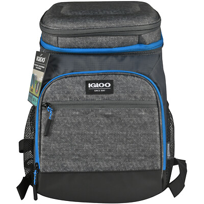 IGLOO MaxCold Insulated Cooler Backpack Gray $43.25