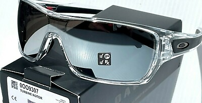#ad NEW* Oakley TURBINE ROTOR Clear POLARIZED Galaxy CHROME Sunglass 9307