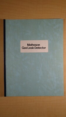 #ad Matheson Gas Leak Detector 8016 8017 Operation Manual 8F B4