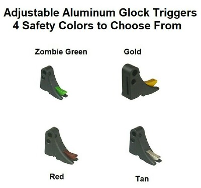 #ad Adjustable Trigger For Glock Multiple Safety Color Choices Anodized Aluminum