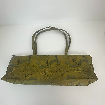 Maruca Over Shoulder Handbag Olive Floral 15quot;x5quot; Handmade Boulder Casual Retro $26.56