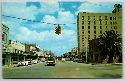 #ad Harlingen Texas Jackson Street Army Store Edelstein#x27;s Furniture 1950s Cars PC