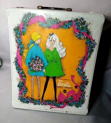 #ad 1968 Barbie Doll Trunk Carrying Case Mattel The World of Barbie