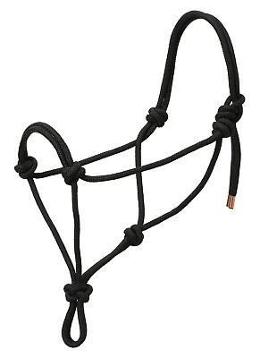 #ad Weaver Leather Diamond Braid Rope Halter Average Horse 35 7799 Black