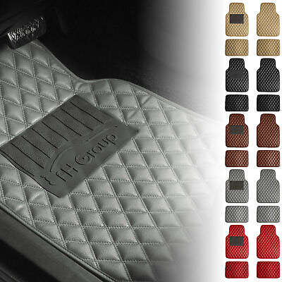#ad Universal Fitment Floor Mats For Car SUV Leather Diamond Design 5 Colors