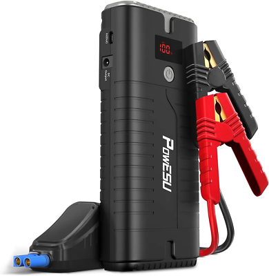 #ad Portable Car Battery Jump Starter 2000A Peak 18000mAh Up to 8.0L Gas or...