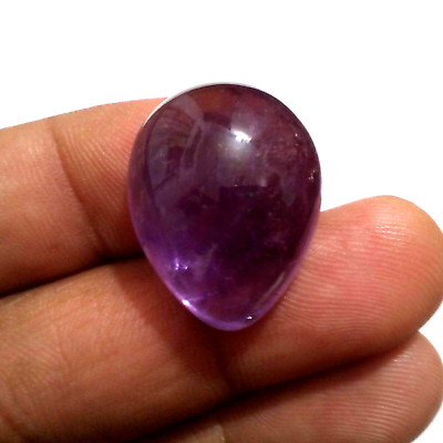 #ad Natural African Purple Amethyst Pear Shape Cabochon 35.90 Carat Loose Gemstone