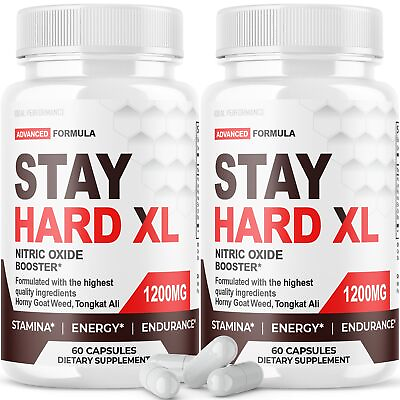 #ad 2 Pack Stay Hard XL Pills 120 Capsules