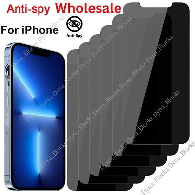 #ad Privacy Screen Protector Tempered Glass Lot For iPhone 15 14 13 12 11 XS 8 7 LOT