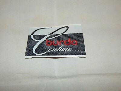 #ad Vintage Burda Couture Sewing Pattern Official Clothing Garment Label Tag