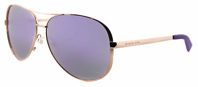 #ad Authentic Michael Kors MK 5004 10034V Chelsea Gold Sunglasses Purple Mirror Lens