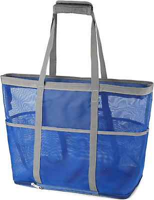 #ad Beach Bag for Women Beach Tote Waterproof Sandproof Mesh Swim Pool Bag Large Fol