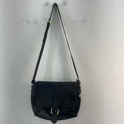 #ad MISHKA Black Leather Shoulder Bag for Women