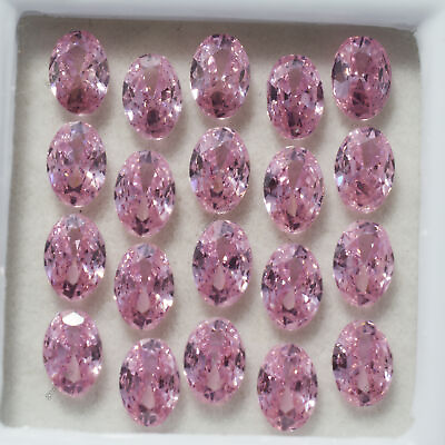 #ad 12 Pcs Natural Pink Sapphire CERTIFIED Oval Shape Loose Gemstone 7x5 MM Lot