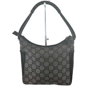 #ad Gucci GG Monogram Nylon Shoulder Bag W Certificate of Authenticity