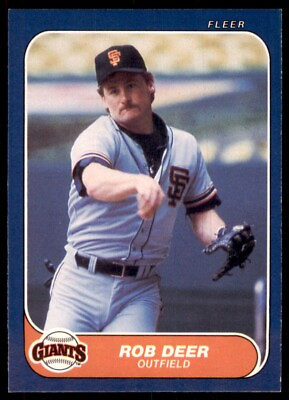 #ad 1986 Fleer Rob Deer Baseball Cards #538